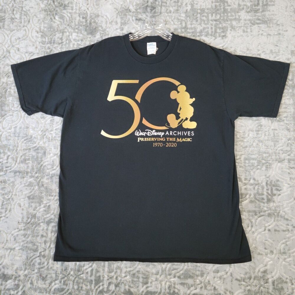 Walt Disney Shirt Womens XL Black Archives 50th Anniversary Preserving the Magic